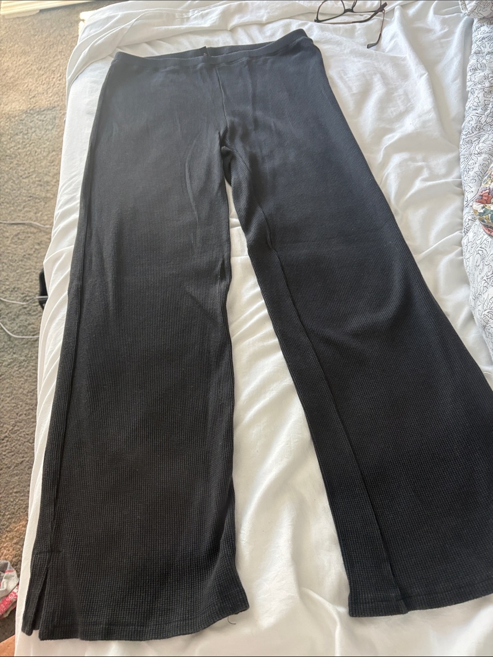 Eileen Fisher Black Cropped Wide-Leg Pants